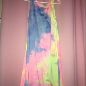 Tie-dye cover up dress